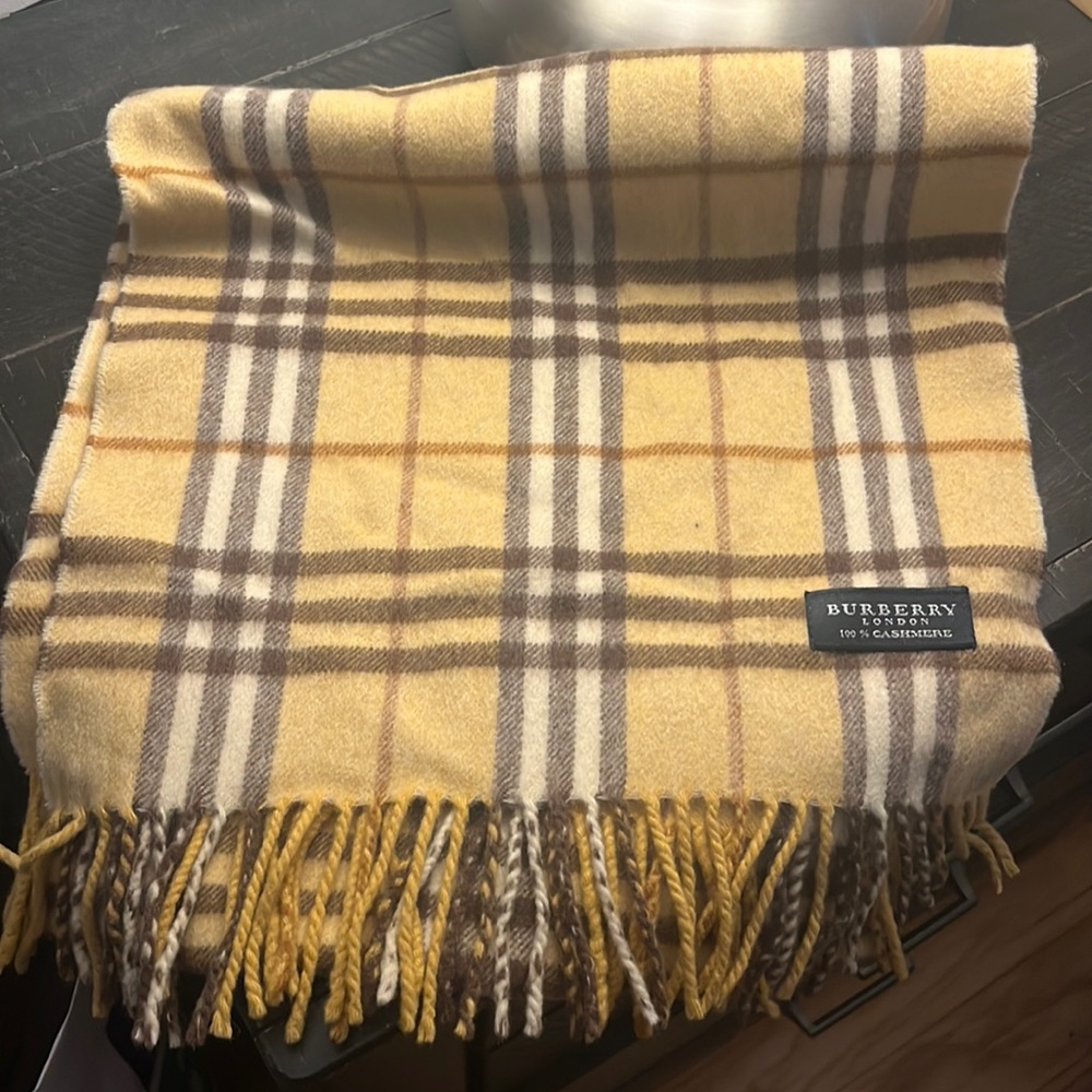Burberry check cashmere scarf